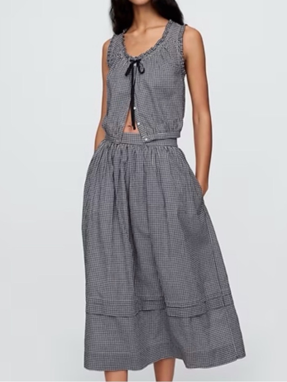 Gap x Doen gingham skirt